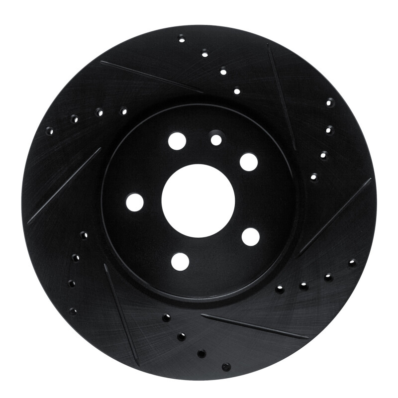 Buick Encore Brake Rotor (1) - Front Right - R1 Concepts - Drilled & Slotted - Black - `13-`22
